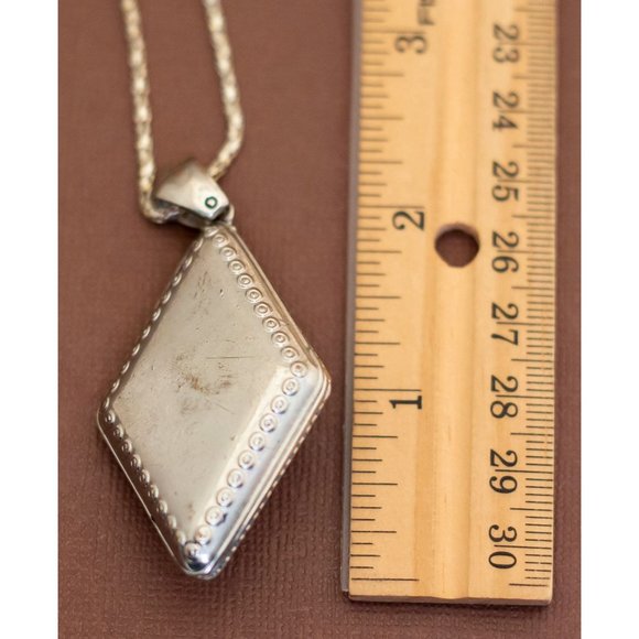 Vintage Clear Diamond Intricate Victorian Necklace 20 inch - U15 - Picture 3 of 3